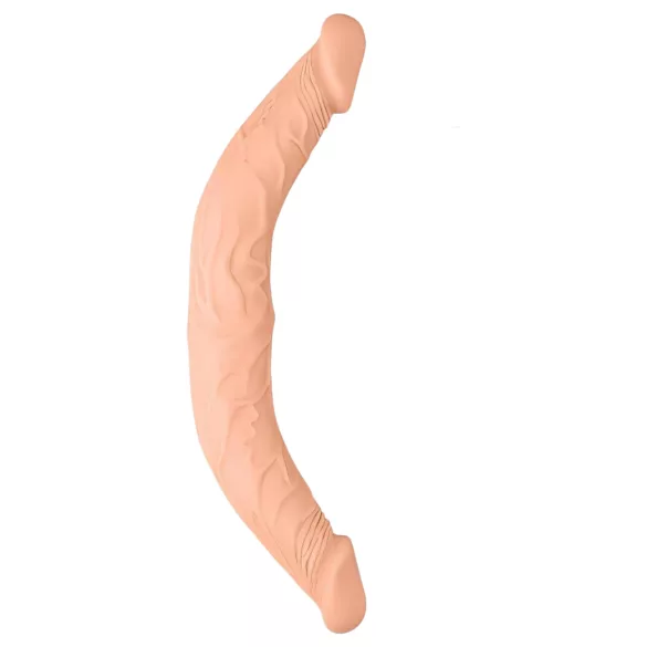 RealRock Double Dong 14 - dvostruki dildo (36 cm) - prirodna boja