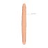 RealRock Double Dong 14 - dvostruki dildo (36 cm) - prirodna boja