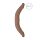 RealRock Double Dong 14 - dupli dildo (36cm) - tamno prirodna boja