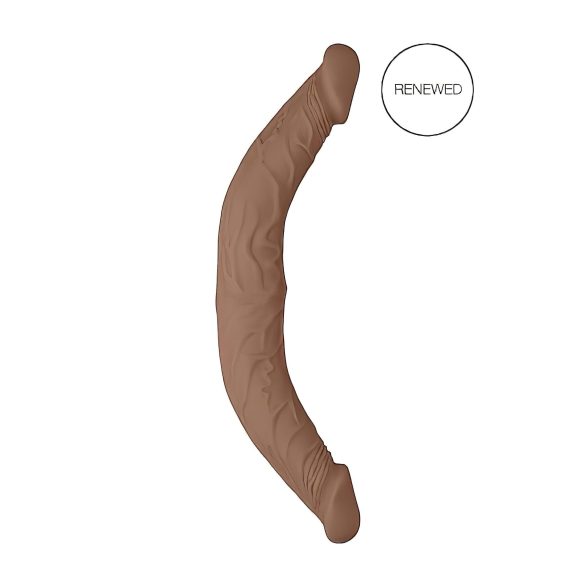 RealRock Double Dong 14 - dupli dildo (36cm) - tamno prirodna boja