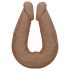 RealRock Double Dong 14 - dupli dildo (36cm) - tamno prirodna boja