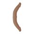 RealRock Double Dong 14 - dupli dildo (36cm) - tamno prirodna boja