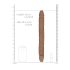 RealRock Double Dong 14 - dupli dildo (36cm) - tamno prirodna boja