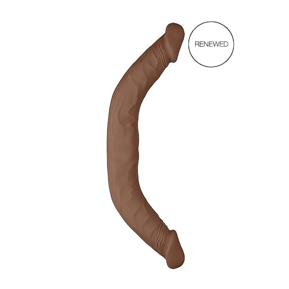 RealRock Double Dong 18 - dupli dildo (46cm) - tamno prirodno