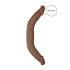 RealRock Double Dong 18 - dupli dildo (46cm) - tamno prirodno