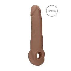 RealRock Penis Rukavac 9 (21,5 cm) - tamna prirodna boja