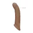 RealRock Penis Rukavac 9 (21,5 cm) - tamna prirodna boja