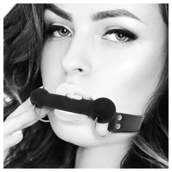 Ouch! - gag u obliku kosti (crna)