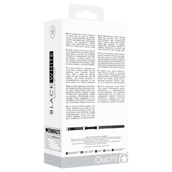 Ouch! - gag u obliku kosti (crna)