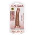 RealRock Slim - realistični dildo 15,5cm (tamna prirodna boja)