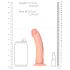 RealRock - realističan dildo sa vakumom - 15,5cm (natur)