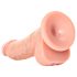 RealRock - realistični dildo sa vakuumom, 15,5cm (natur)