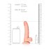 RealRock - realistični dildo sa vakuumom, 15,5cm (natur)