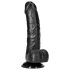 RealRock - реалистични дилдо са вакуумским држачем - 15,5cm (црна)