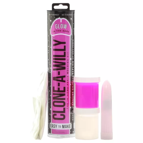 Clone-a-Willy - set za pravljenje kopija penisa - svetleći (roze)