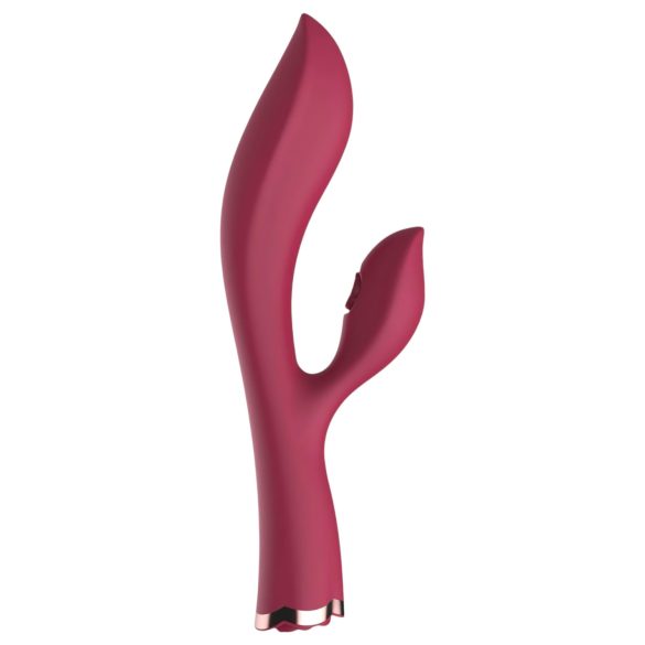 Raytech Ruža - vodootporni vibrator sa klitoralnim stimulatorom (crveni)