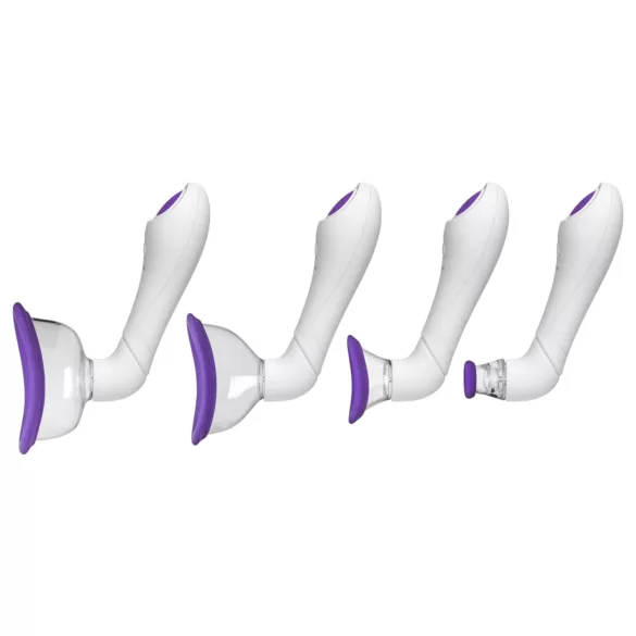 Doc Johnson Intimate - set vibracionih vakuum pumpi (ljubičaste)