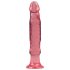 Crystal Jellies - pink analni dildo sa usisnom čašom