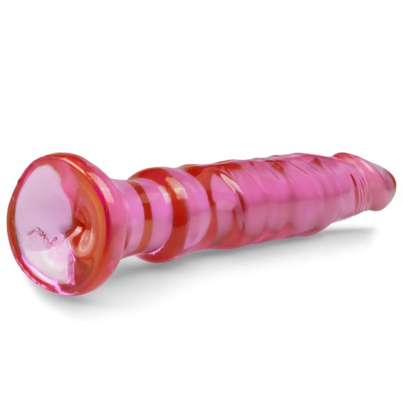 Crystal Jellies - pink analni dildo sa usisnom čašom