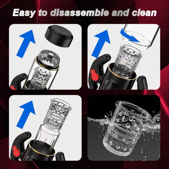 AlvUp - rotirajući masturbator (crni)