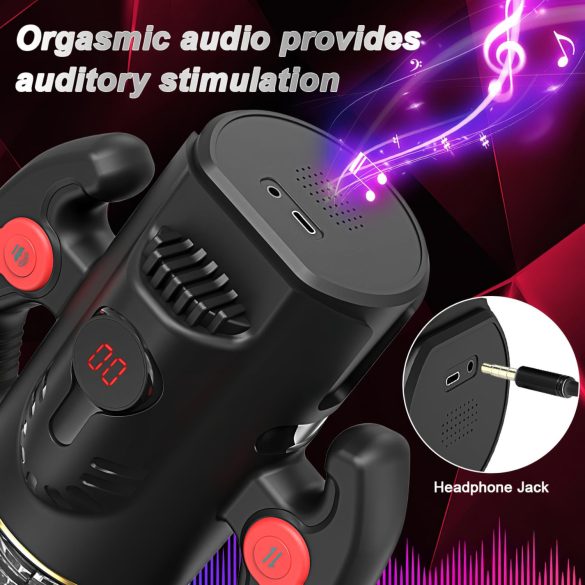 AlvUp - rotirajući masturbator (crni)