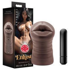   Enlust Krystal - vibratorna veštačka usta sa AI slikama (braon)