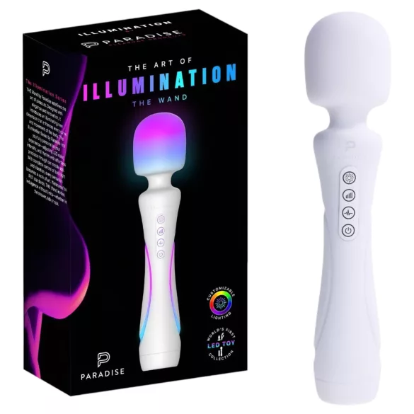 Paradise Illumination - светлећи масажни вибратор, у облику штапића (бео)