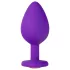 Temptasia M - zlatni kamen, srcoliki analni dildo (ljubičasti) - srednji