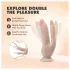 Dr. Skin 8 - Dupli Dildo sa Vakuumom (Natur)