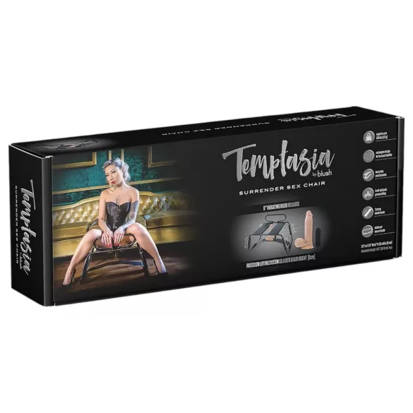 Temptasia - seks stolica s vibratorom (crno-prirodno)