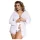 Subblime Queen Plus - čipkasti ogrtač set - bela (XL-2XL)