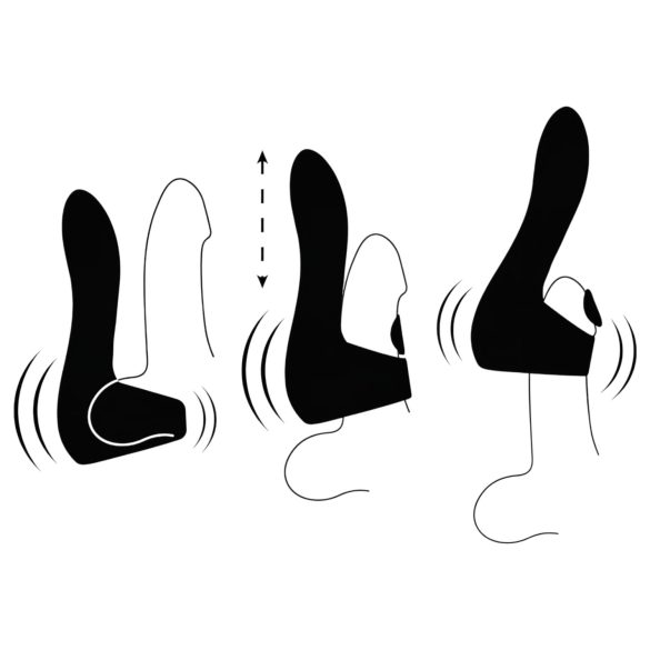 JamyJob - pulsirajući vibrator za glavić (crni)