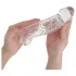 Addicted Toys - navlaka za penis sa prstenom za testise - 27 cm (providna)