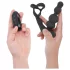 Addicted Toys - rotirajući analni vibrator sa prstenom za penis (crna)