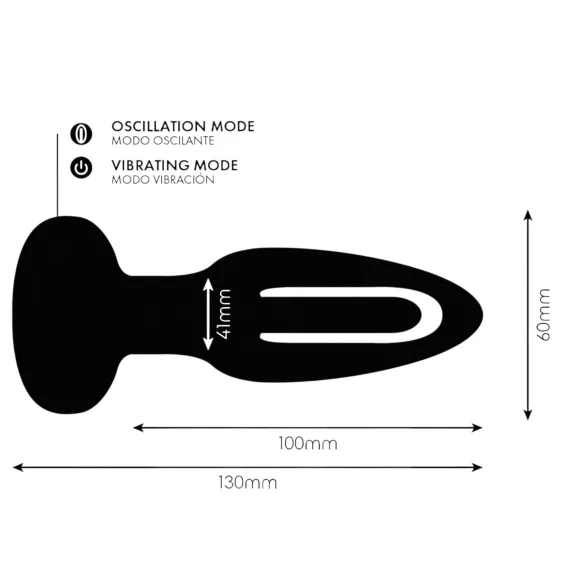 Addicted Toys - pokretni jezični analni vibrator (crni)