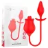 Intenzivna Melanija - 2u1 pokretni jezični klitoralni vibrator (crveni)