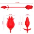 Intenzivna Melanija - 2u1 pokretni jezični klitoralni vibrator (crveni)