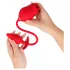 Intenzivna Melanija - 2u1 pokretni jezični klitoralni vibrator (crveni)