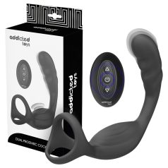   Addicted Toys - analni vibrator s prstenom za penis i testise (crni)
