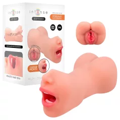   Intense Deep Touch Riley - realistični usta i vagina masturbator (natur)