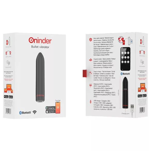 Oninder - vibrator sa aplikacionim upravljanjem (crni)