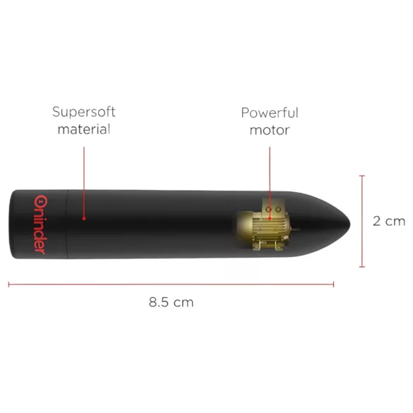 Oninder - vibrator sa aplikacionim upravljanjem (crni)