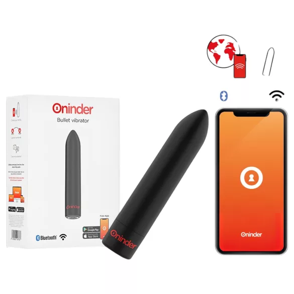 Oninder - vibrator sa aplikacionim upravljanjem (crni)