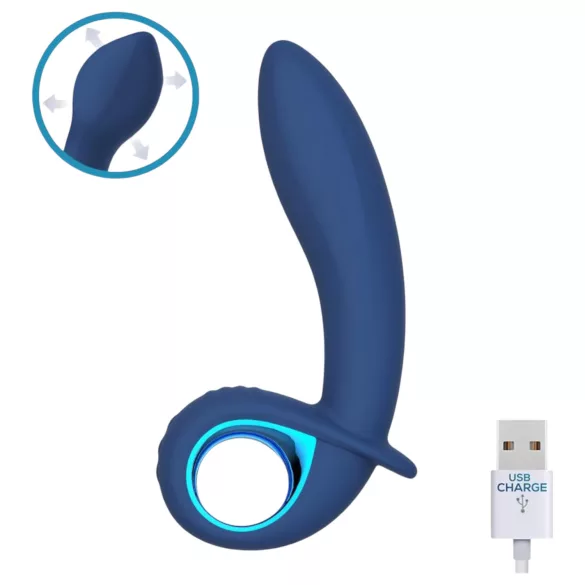 INTOYOU Palha - bežični, naduvavajući vibrator (plavi)