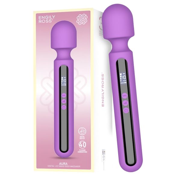 Engily Ross Aura - punjivi digitalni masažer vibrator (ljubičasti)