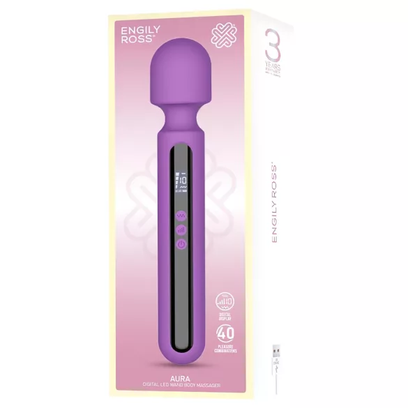 Engily Ross Aura - punjivi digitalni masažer vibrator (ljubičasti)
