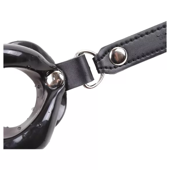 Latetobed - silikonski gag u obliku usana (crna)