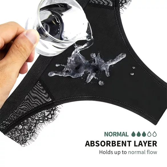 Adalet Flora normal - menstrualne gaćice (crne)