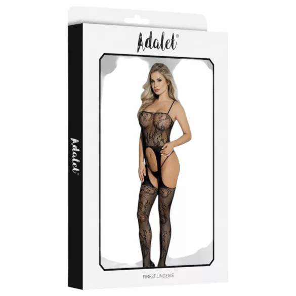 Adalet Lilly - cvetni mrežasti set - (crna)