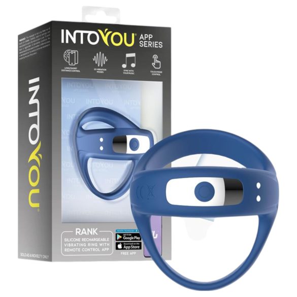 INTOYOU - pametni vibrirajući prsten za penis i testise (plavi)